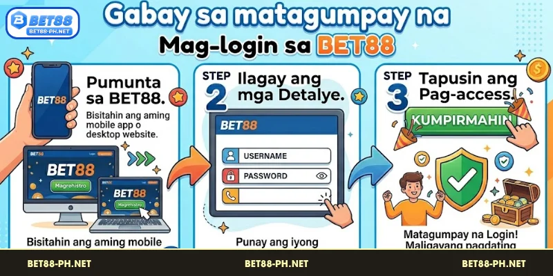 Gabay sa matagumpay na Mag login sa BET88 gamit ang Mag