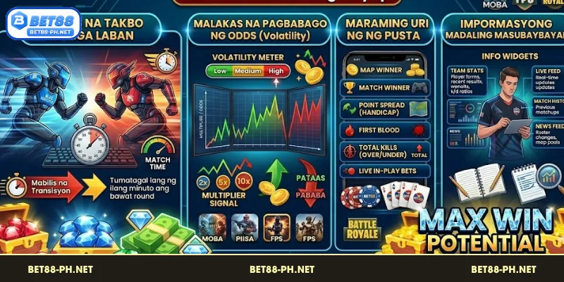 Inilalantad ang mga highlight ng BET88 e-sports