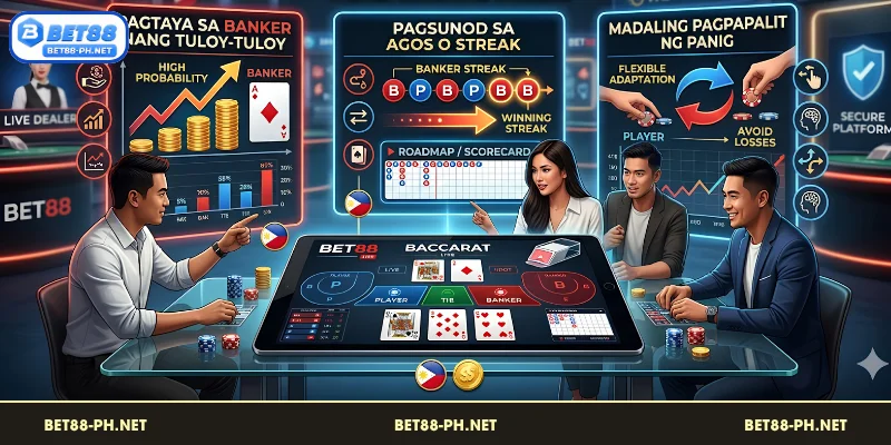 Mag-apply Baccarat strategy to win sa BET88