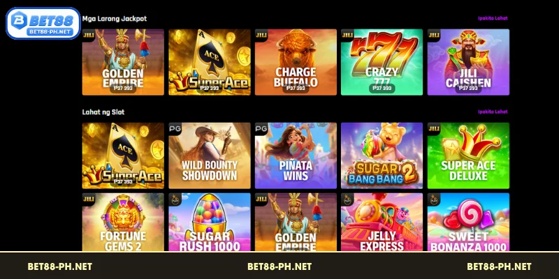 Mga Pinipiling Slot Games sa BET88 ng mga Manlalaro