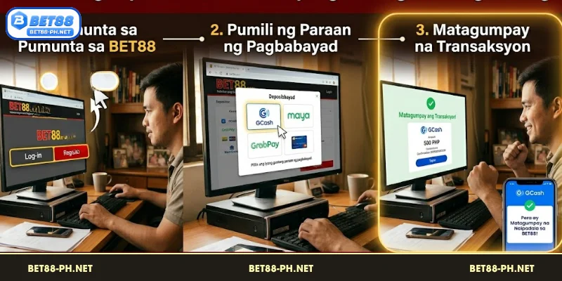 Paano Mag deposit sa BET88 sa 3 pangunahing hakbang lamang