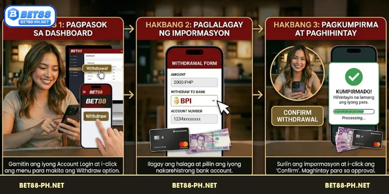 Paano Mag withdraw sa BET88 Madali at simple